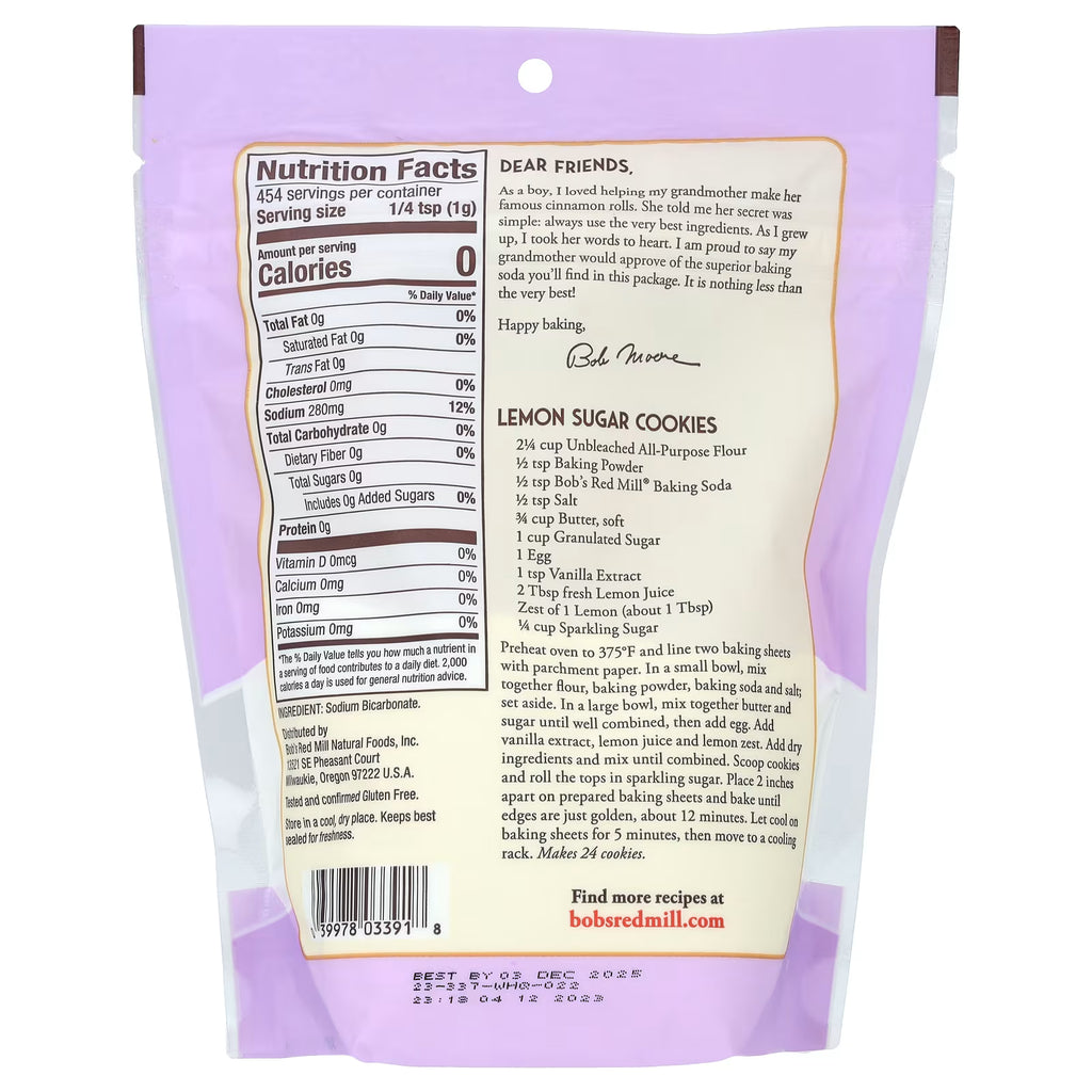 Bob’s Red Mill Bio-Natron 500 g – Natürliches Natriumhydrogencarbonat