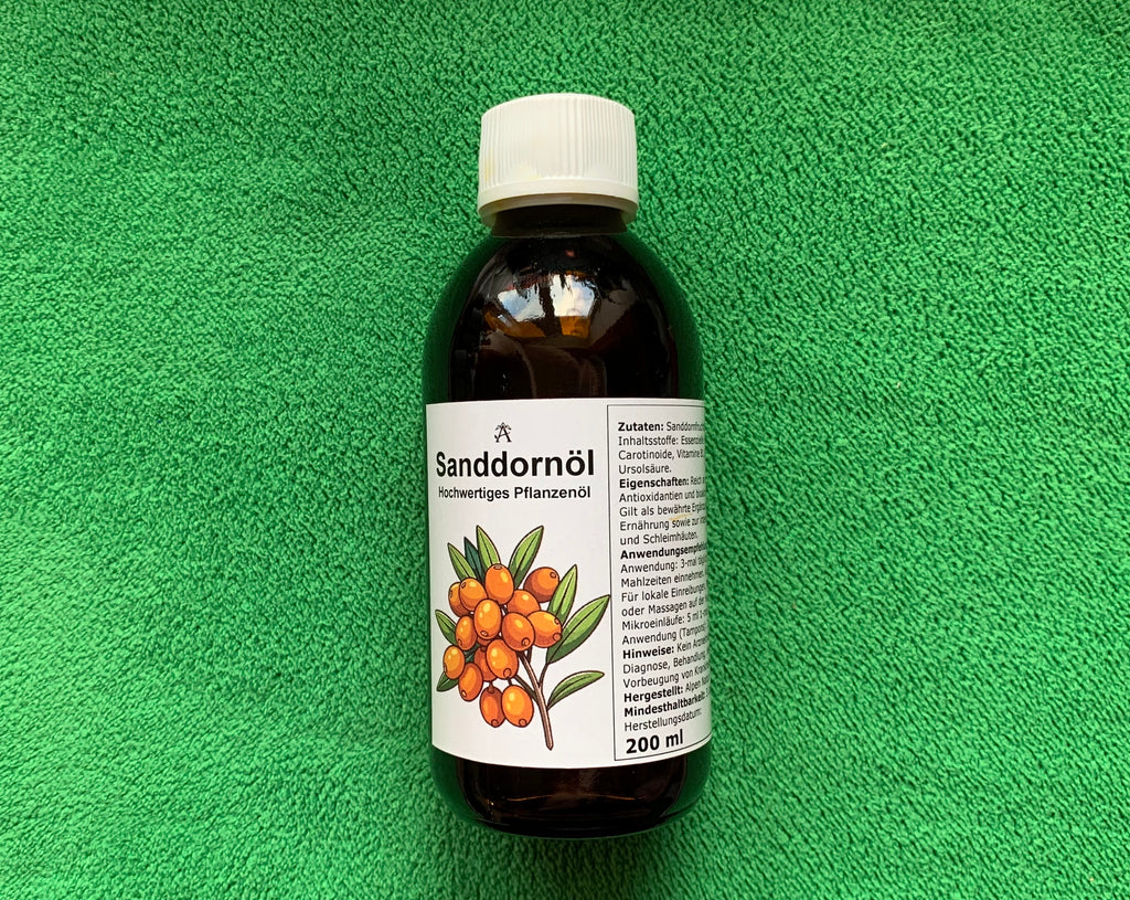 Sanddornöl 200 ml Hippophae rhamnoides Schweiz